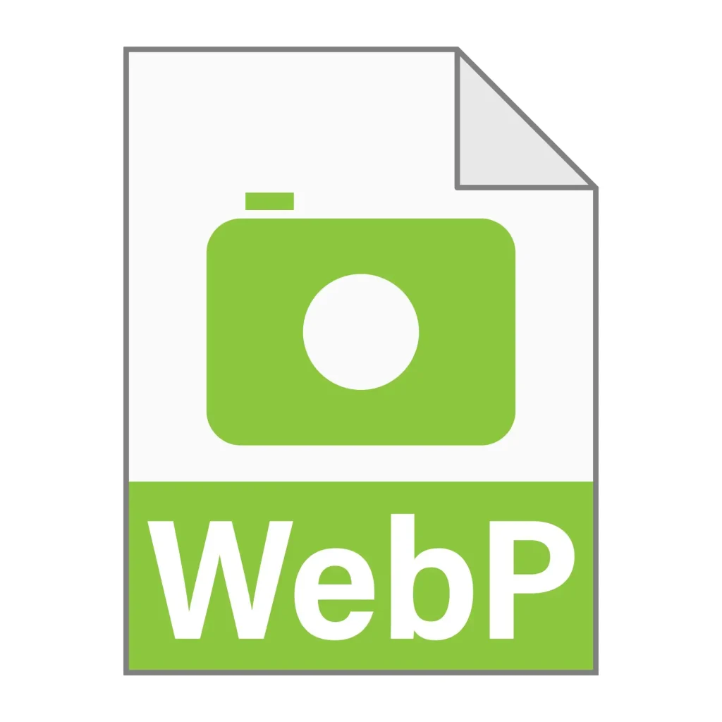 modern flat design of webp file icon for web (Website)